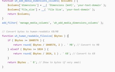Show Image Dimensions & Sizes in WordPress